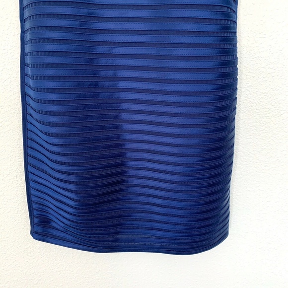 BCBGMAXAZRIA Blue Bandage Cocktail Rivas Dress - Picture 4 of 8